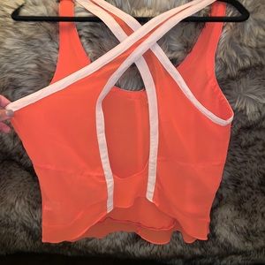 Salmon and cream open back boutique tank